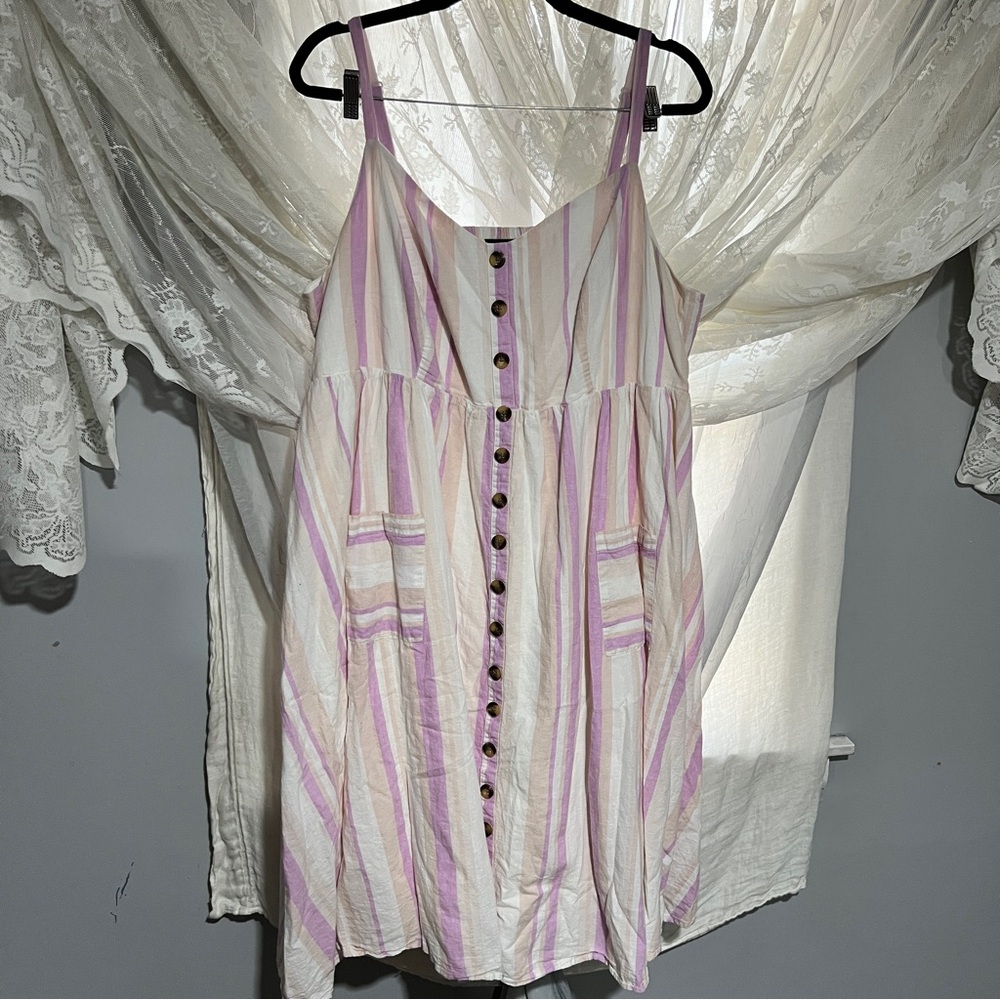 Striped Button-Down Sundress